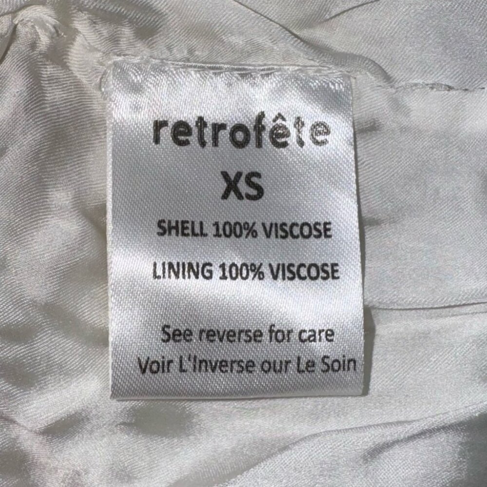 NWT Retrofete Claire White Dress Mini Belted Sequin Strappy Moonglow Bridal XS - Picture 9 of 9